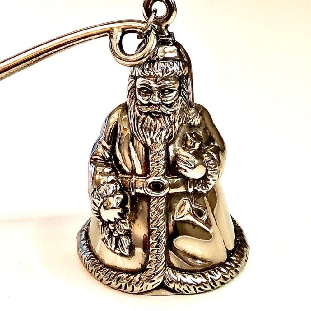 NWT GODINGER Silver Treasures Santa Claus Candle Snuffer Christmas Collectible
